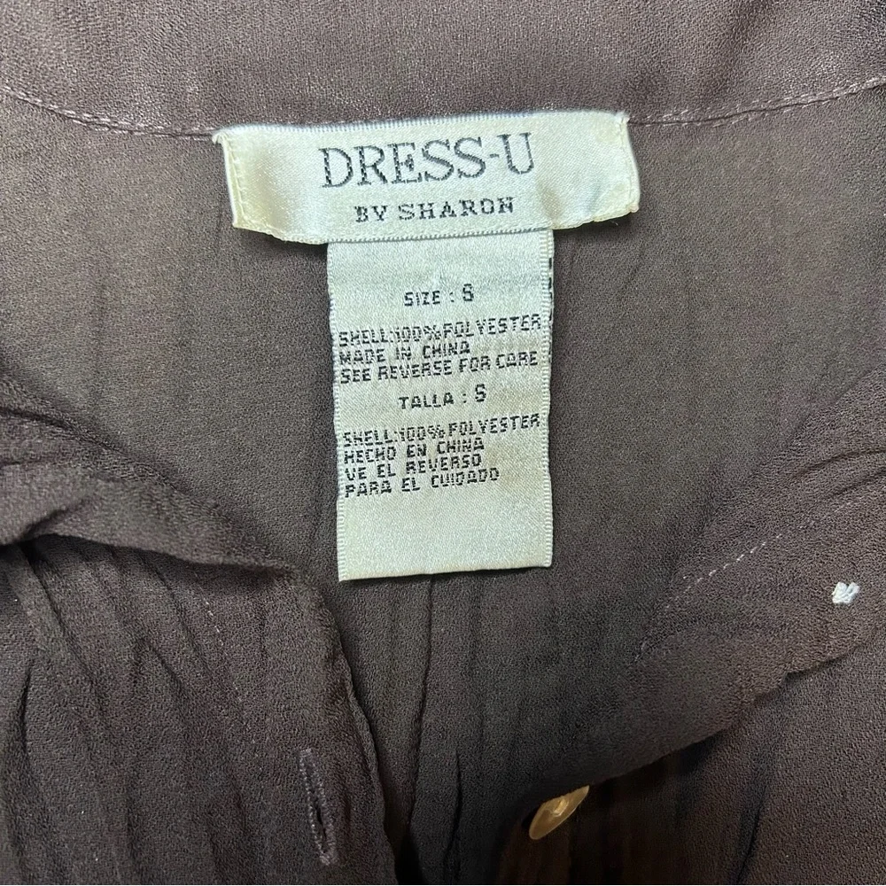 Romantic Brown Flare Sleeve Button Down 🤎 - Picture 3 of 3